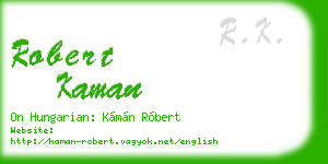 robert kaman business card